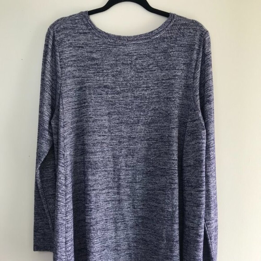 Kensie Women's Cold Shoulder Chambray Top Size XL Soft Utility Tunic